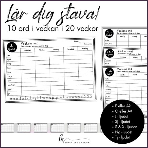 Lär dig stava! | Veckans ord | Intensivträna stavning
