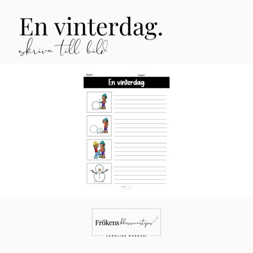 En vinterdag - skriva till bild