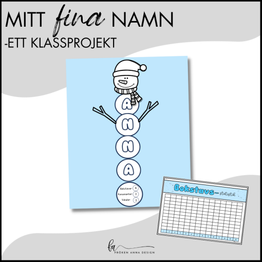 Mitt fina namn - ett klassprojekt (snögubbe)