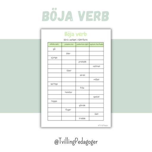 Böja verb