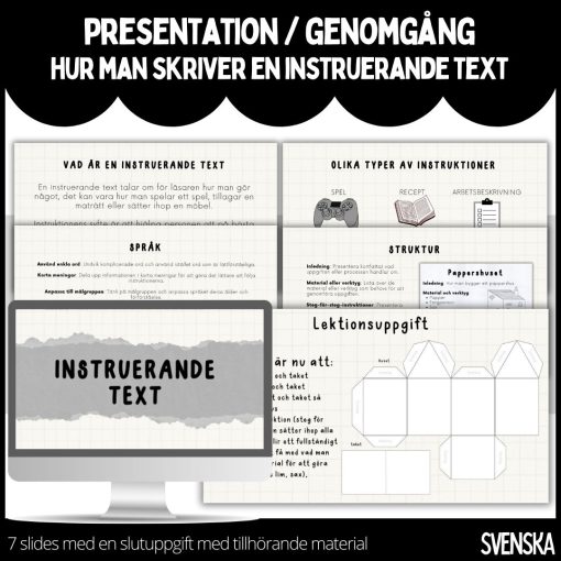 Presentation / genomgång - Hur man skriver en instruerande text