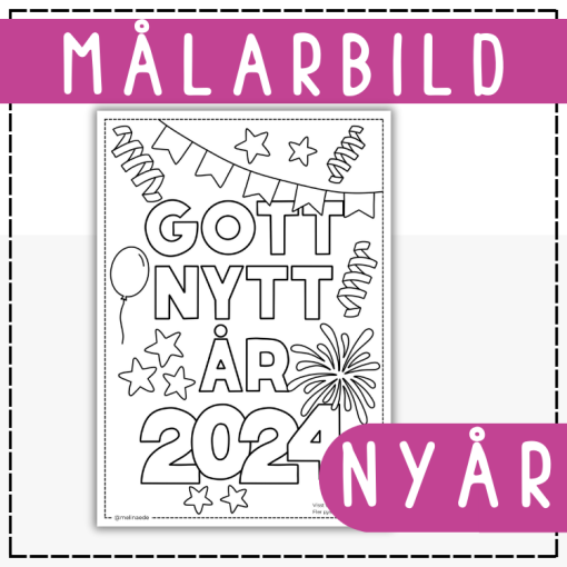 Målarbild nyår 2024