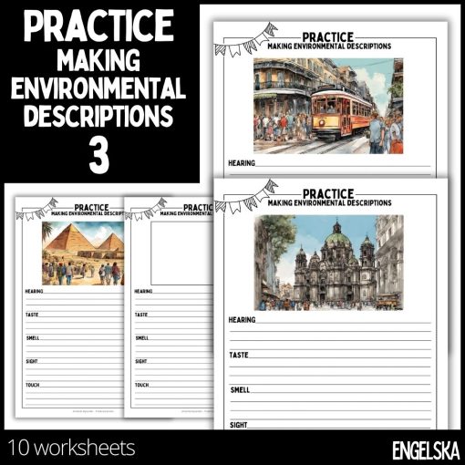 Practice making environmental descriptions – 3 – 10 worksheets