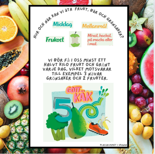 Frukt och grönt - 5 om dagen