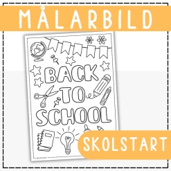 Målarbild skolstart