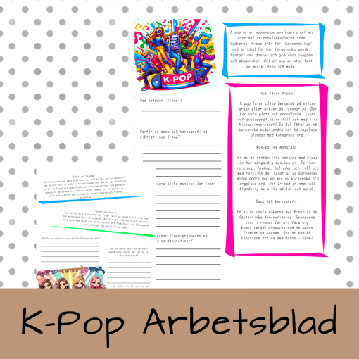 K-pop - Arbetsblad