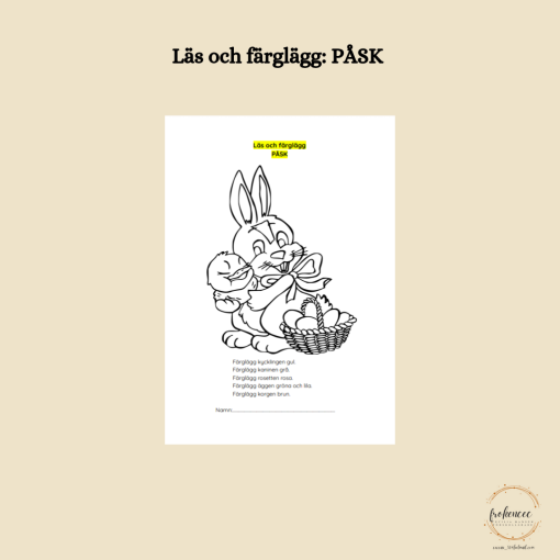Läs och färglägg - PÅSK