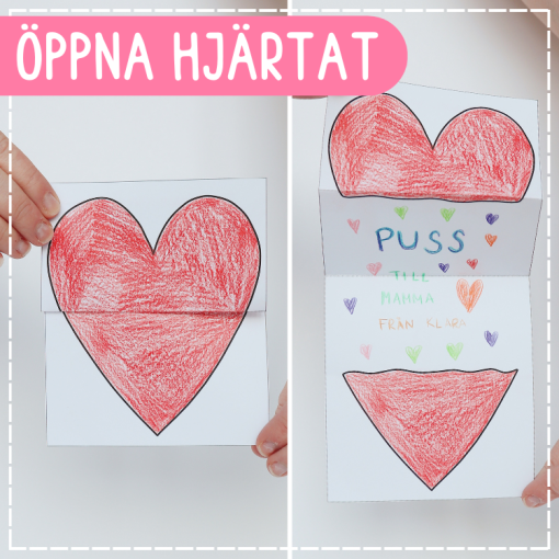 Alla hjärtans dag pyssel - öppningsbart hjärta