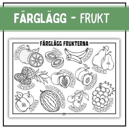 Färglägg - frukt