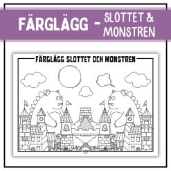 Färglägg - slottet & monstren