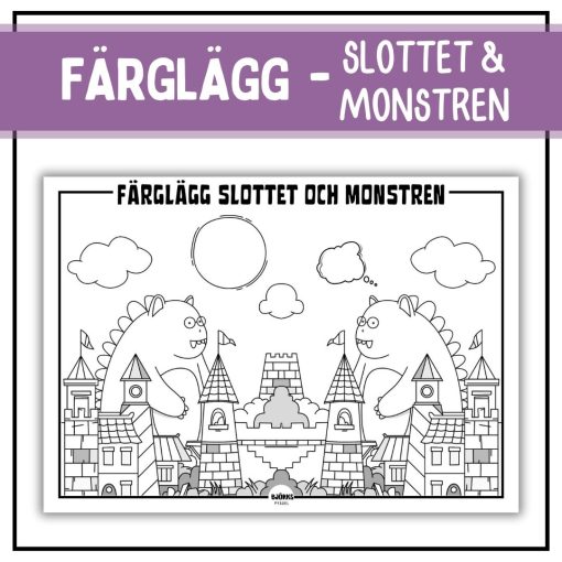Färglägg - slottet & monstren