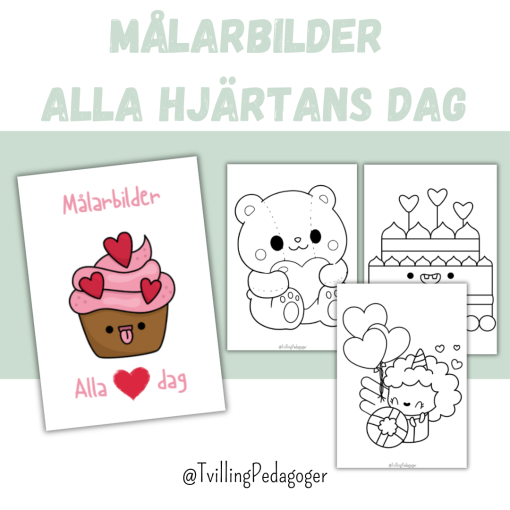 Målarbilder - Alla hjärtans dag