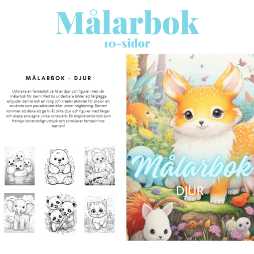 Målarbok Djur