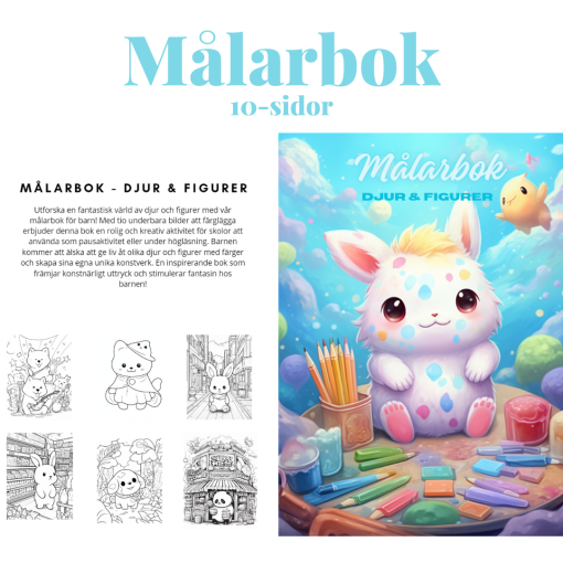 Målarbok - Djur & figurer