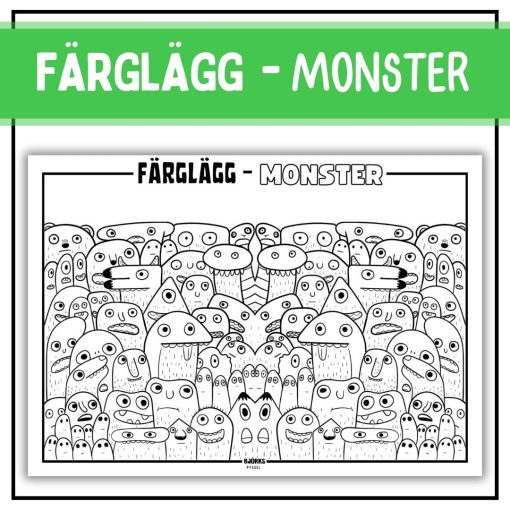 Färglägg - monster