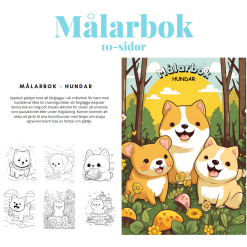 Målarbok - Hundar