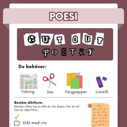 Dikter - Cut out poetry