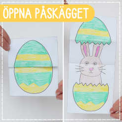 Påskkort- öppna ägget, tom mall