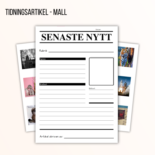 Mall för tidningsartikel