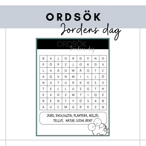 Ordsök - jordens dag