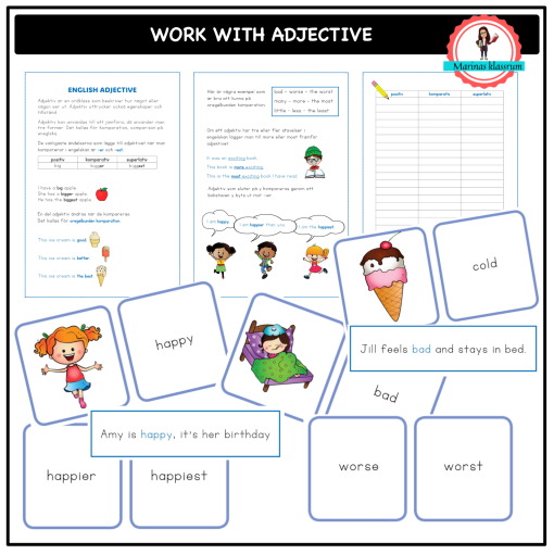 Work with adjectives