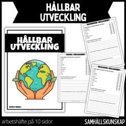 Hållbar utveckling - arbetshäfte - 10 sidor