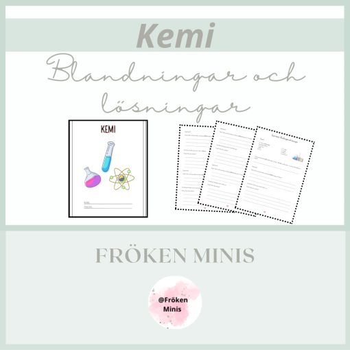 Kemi - experimentera med blandningar och lösningar