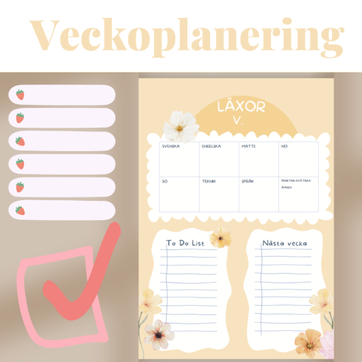 Veckoplanering till klassrummet