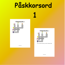 Påsk 1 Korsord
