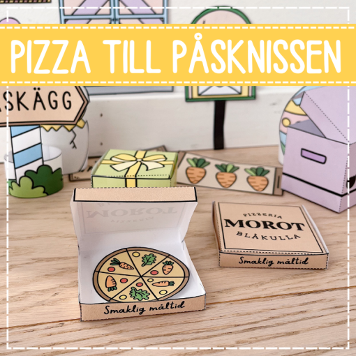 Påskpyssel: pizza till påskharen (påsknissen)