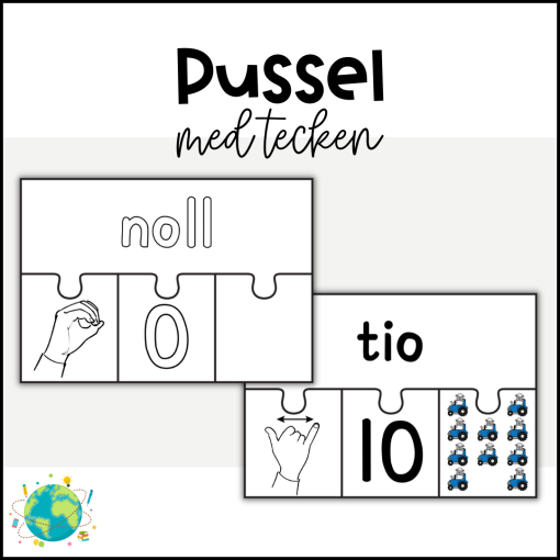 Bondgården - Pussel med tecken