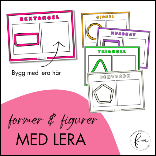 Former och geometriska figurer med leklera
