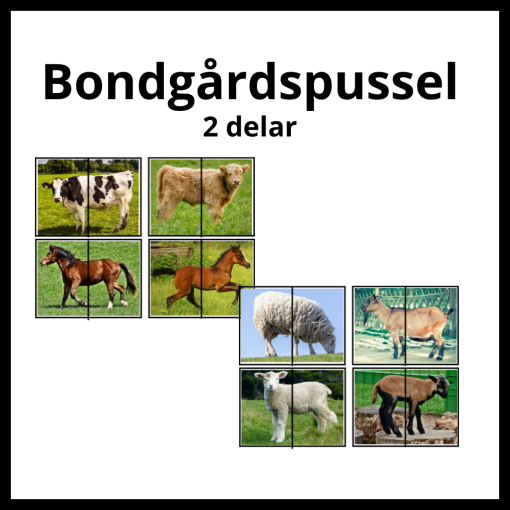 Bondgårdspussel 2 delar
