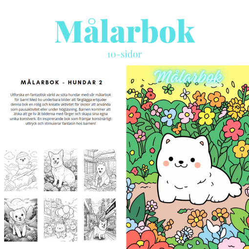 Målarbok - Hundar 2