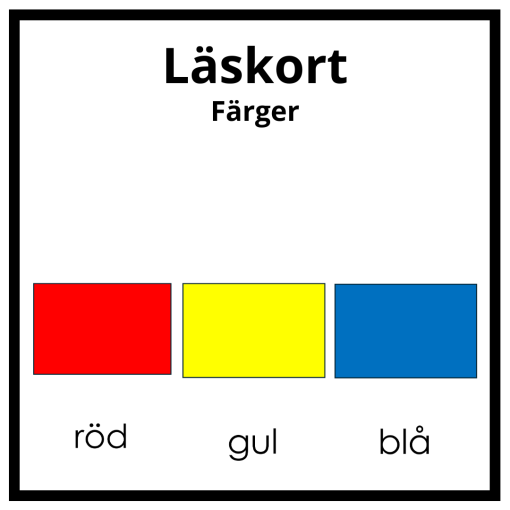 Läskort - färger