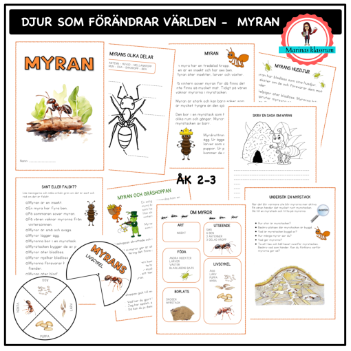 Om myran - åk 2-3 - djur som förändrar världen