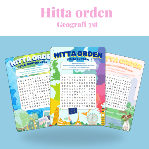 Hitta orden - geografi