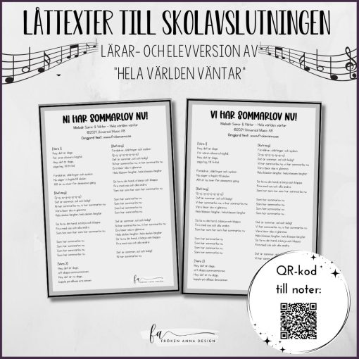 Låttexter till skolavslutningen (Samir & Viktor) - Hela världen väntar