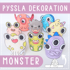 Pyssla monster- dekorationer
