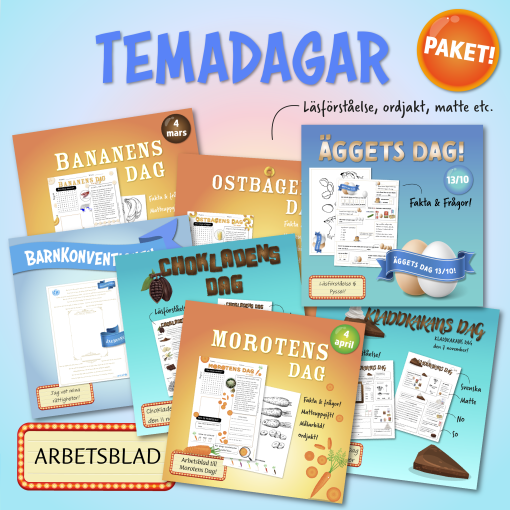 Paket med temadagar - arbetsblad!
