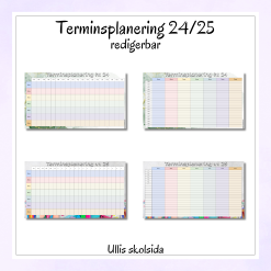 Mall för terminsplanering 24/25 – redigerbar