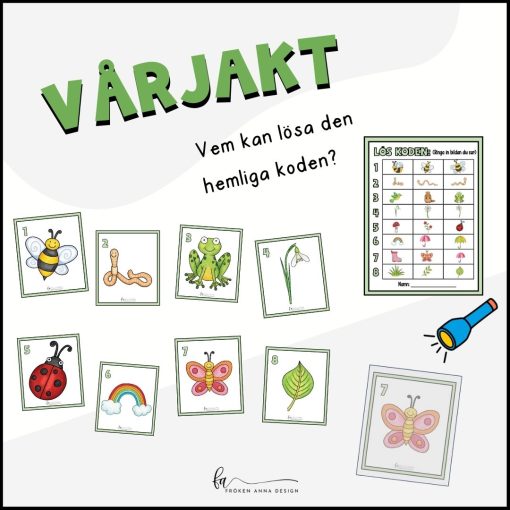 Vårjakt / Skattjakt tema vår