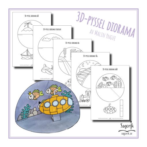 3d-pyssel diorama fordon