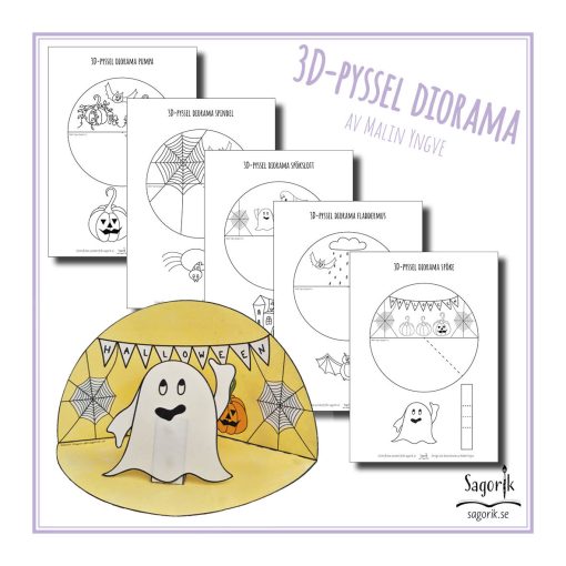 3d-pyssel diorama halloween