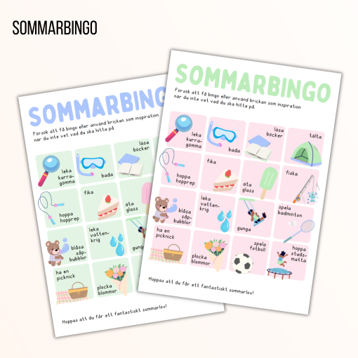 Aktivitetsbingo sommarlov