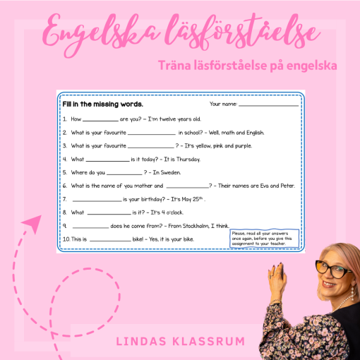 Engelska läsförståelse fraser