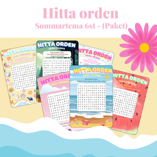 Hitta orden - Sommartema (paket)