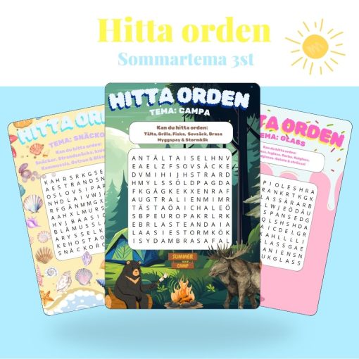 Hitta orden – Sommartema 2