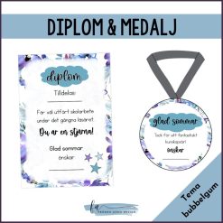 Diplom och medalj till skolavslutningen