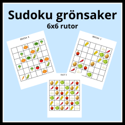 Sudoku grönsaker 6x6